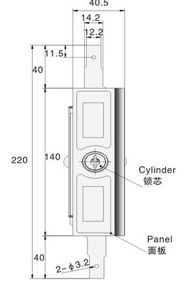 Electrical Panel Board Garage Door Lock Black Powder Coated