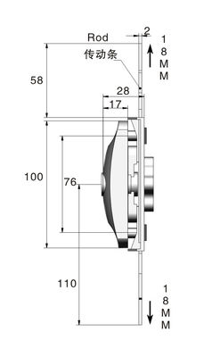 Chrome Surface Rod Control Lock 3 Point Professional Industrial Connecting