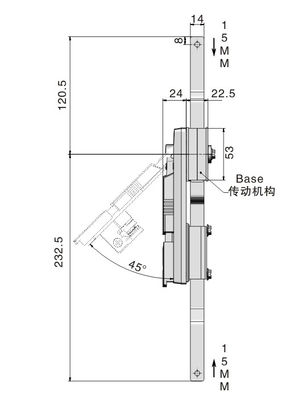 Professional Industrial Rod Control Lock Plastic 3 Point For Cabinet Door