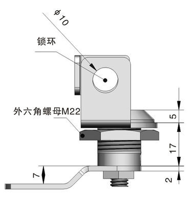 Padlockable Quarter Turn Lock Chrome Coated Industrial Cam Cylinder Locks