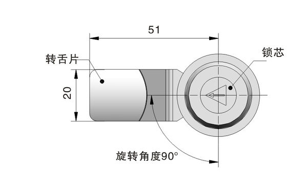 Silver Color Quarter Turn Lock Dustproof With Dust Protect Cover