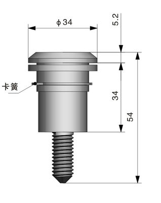 Powder Coated Quarter Turn Lock Cylindrical For File Cabinet Door