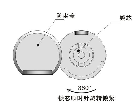 Chrome Plated Quarter Turn Lock Zinc Alloy Cylinder Cam Lock