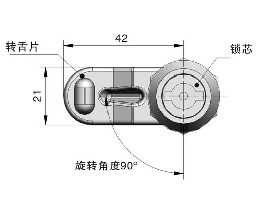 Tubular Cylindrica File Cabinet Cam Lock Safe Electrical Height 18.5Mm