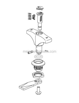 MEIGU MS325 T Handle Lock Plastic handle Cabinet Door Rock Hardware Room Lock Zinc Alloy Latch