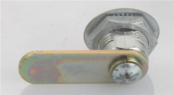 Metal Cabinet Door Cam Lock Height 17mm Bright Chrome Plating