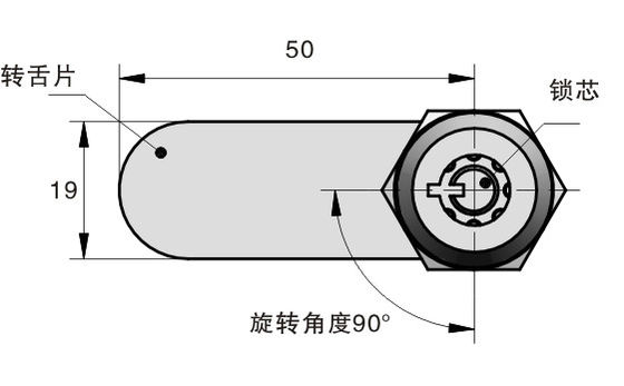 Iron Furniture Door Lock Industrial Pin Tubular Cam Lock Height 33mm