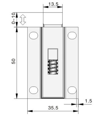 Symmetrical Cabinet Toggle Latch Zinc Alloy Spring Latch Pin Door Hinge Spring Pin