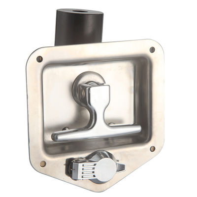 Silver Color Tool Box Locks ODM Folding Mirror Polish T Panel Handle Lock