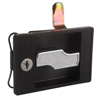 Handle Key Tool Box Locks Black Painted Zinc Alloy For Cabinet Door